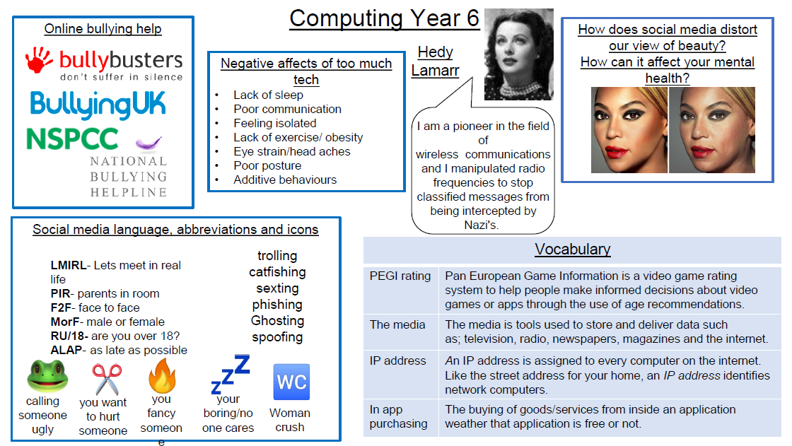 Computing Year 6 knowledge organiser