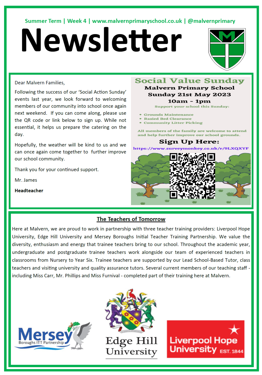 Newsletter 4 - 12th May 2023
