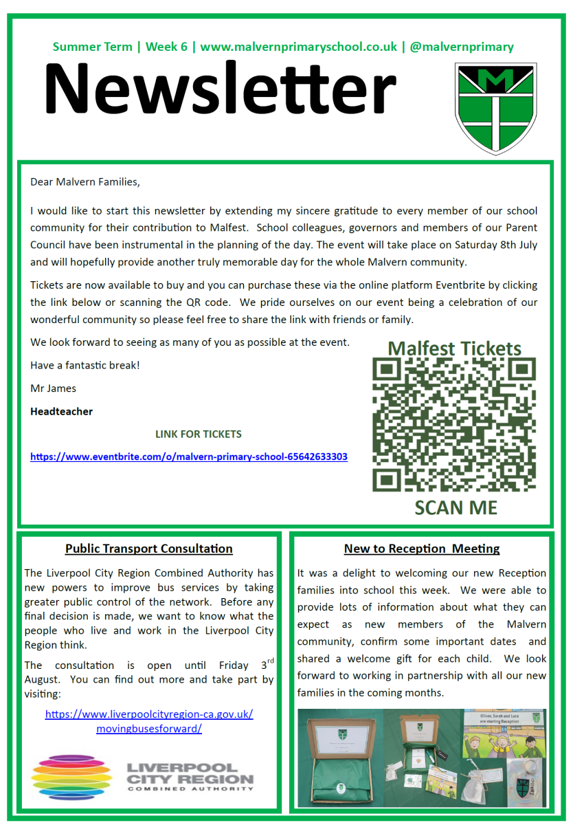 Newsletter 6 - 26th May 2023